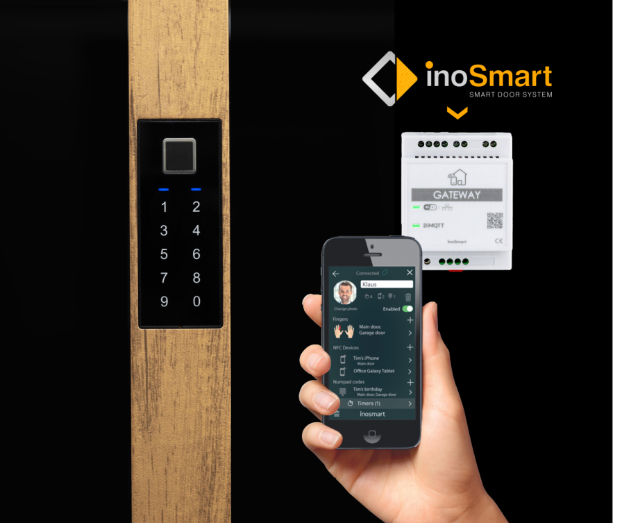 Inosmart on an aluminum door