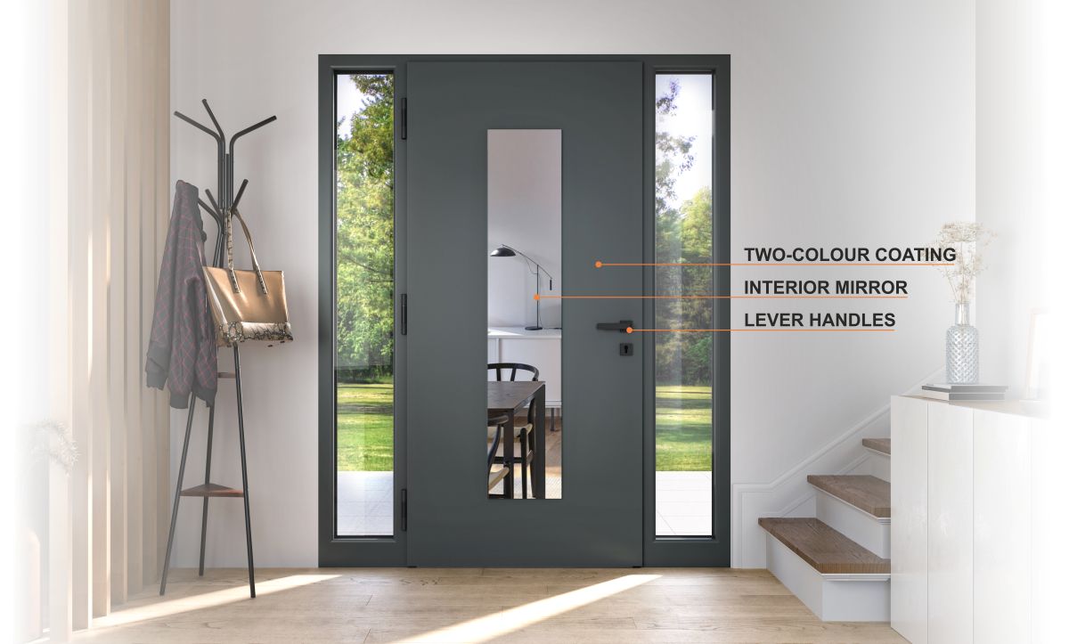 Interior view of the entrance door